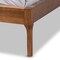 Baxton Studio Aveneil Beige Upholstered Walnut Finished King Size Platform Bed 149-8776 - alternate 2